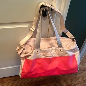 Pink Lululemon yoga/gym duffel bag
